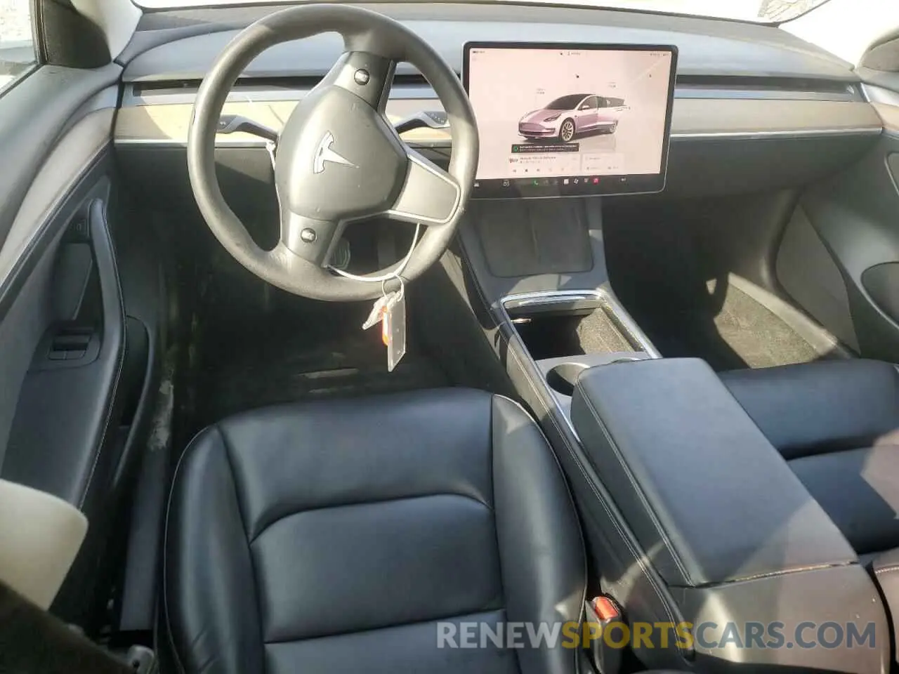 8 fotografías del automóvil dañado 5YJ3E1EA5NF369936 TESLA MODEL 3 2022