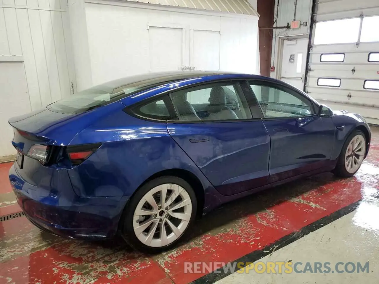 3 fotografías del automóvil dañado 5YJ3E1EA5NF371945 TESLA MODEL 3 2022