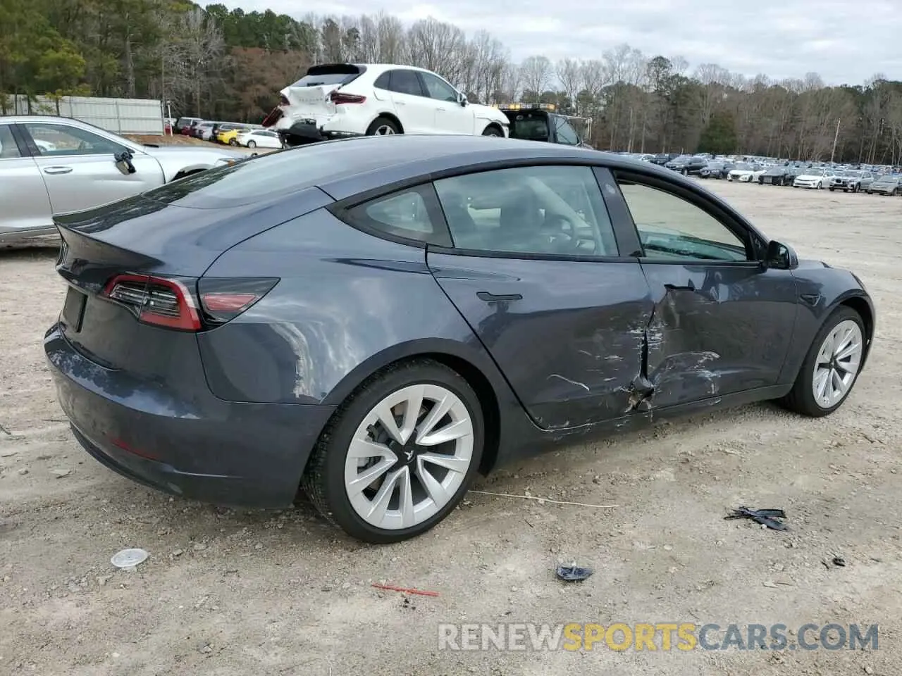 3 fotografías del automóvil dañado 5YJ3E1EA6NF119153 TESLA MODEL 3 2022