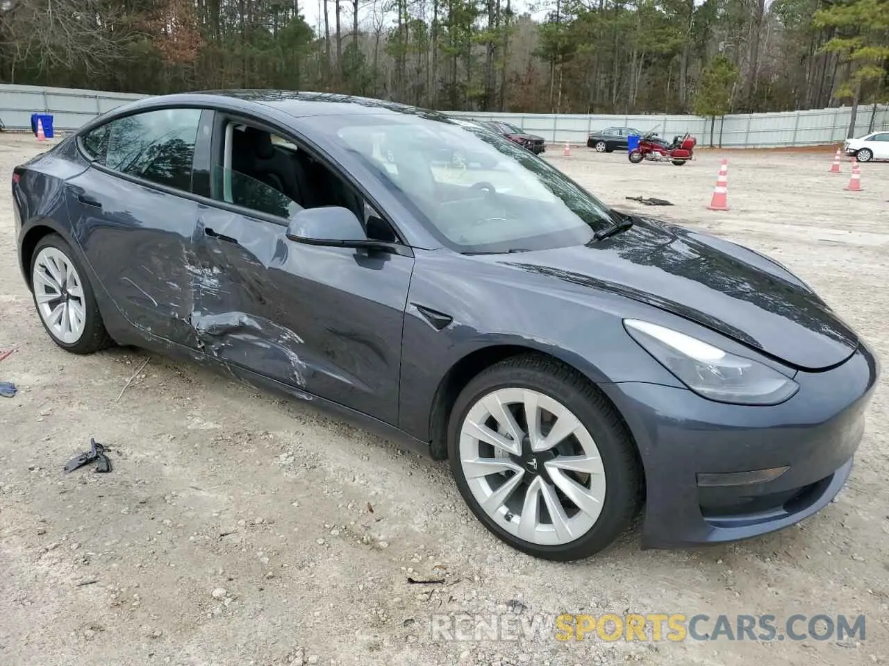 4 fotografías del automóvil dañado 5YJ3E1EA6NF119153 TESLA MODEL 3 2022
