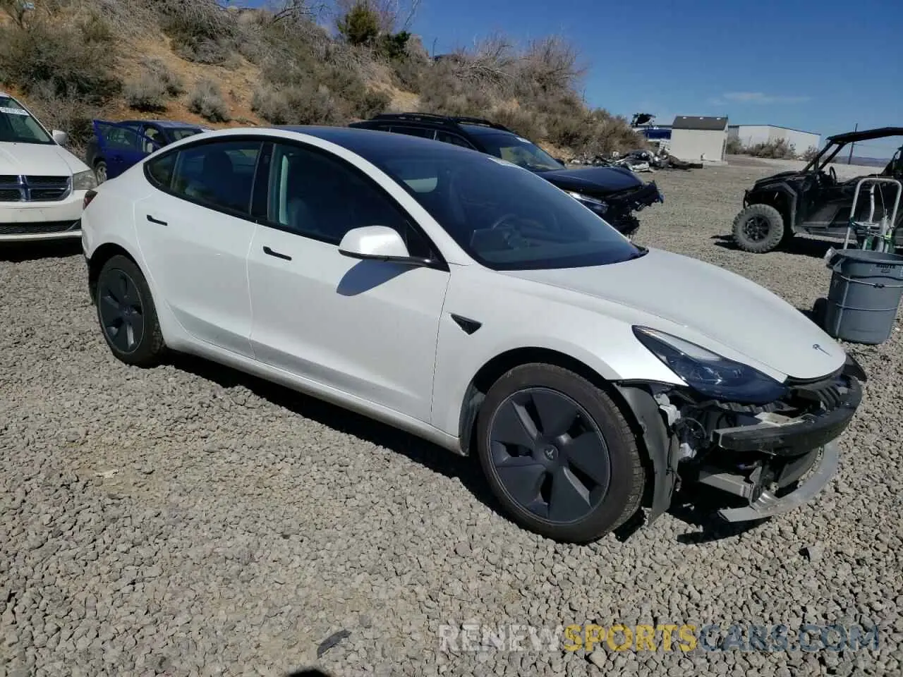 4 fotografías del automóvil dañado 5YJ3E1EA6NF126460 TESLA MODEL 3 2022