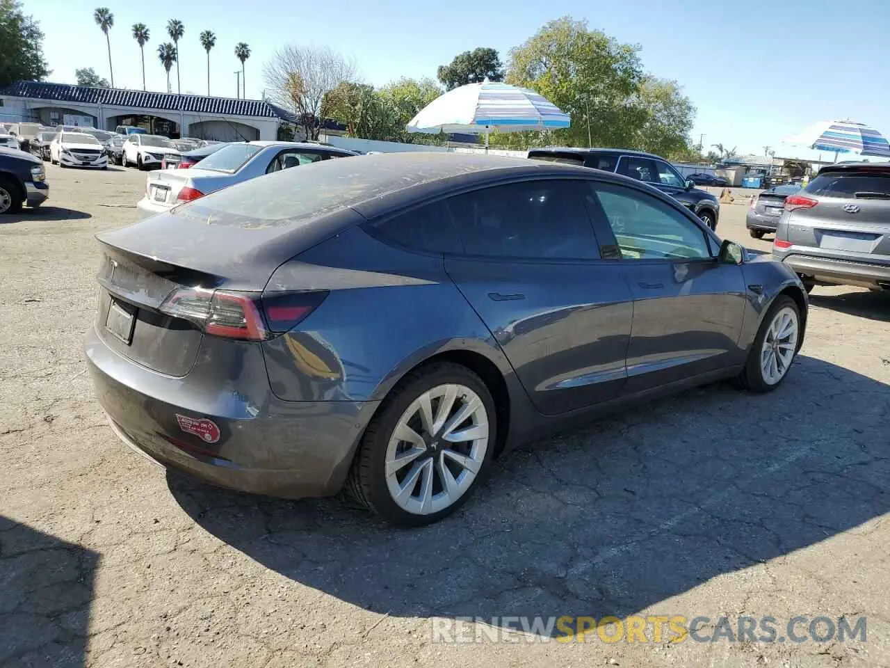 3 fotografías del automóvil dañado 5YJ3E1EA6NF143209 TESLA MODEL 3 2022