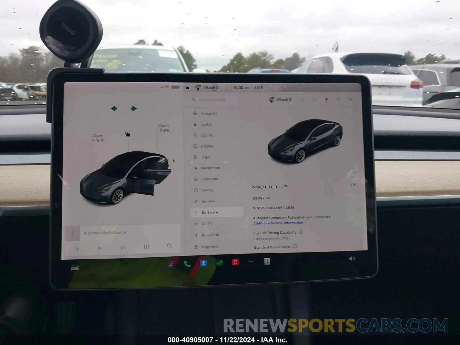 18 fotografías del automóvil dañado 5YJ3E1EA6NF143839 TESLA MODEL 3 2022