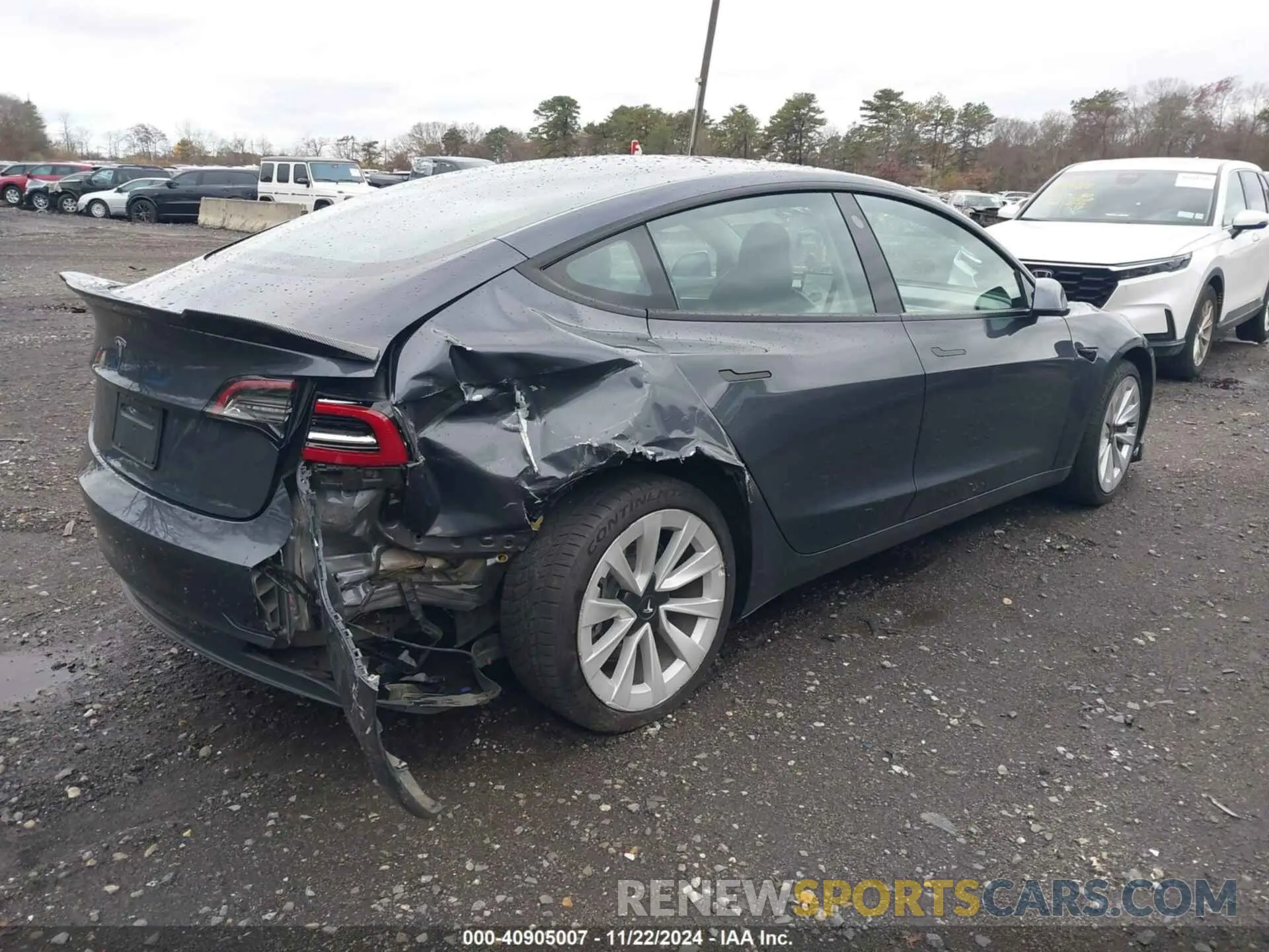 4 fotografías del automóvil dañado 5YJ3E1EA6NF143839 TESLA MODEL 3 2022