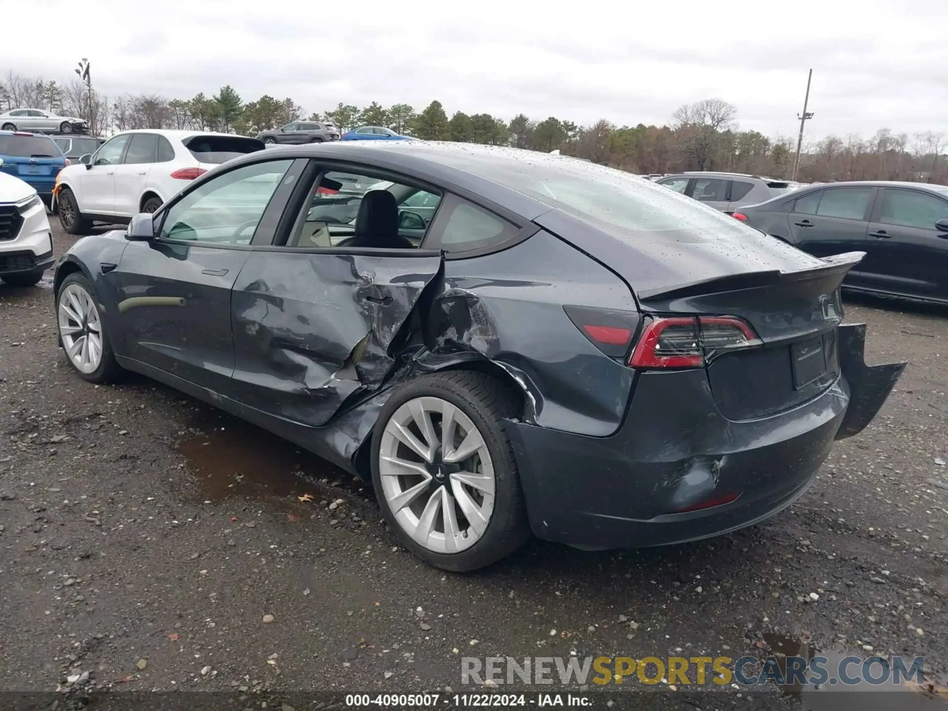 6 fotografías del automóvil dañado 5YJ3E1EA6NF143839 TESLA MODEL 3 2022