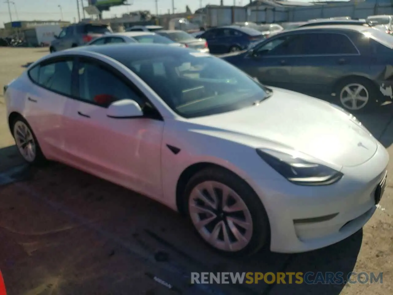 4 fotografías del automóvil dañado 5YJ3E1EA6NF145526 TESLA MODEL 3 2022