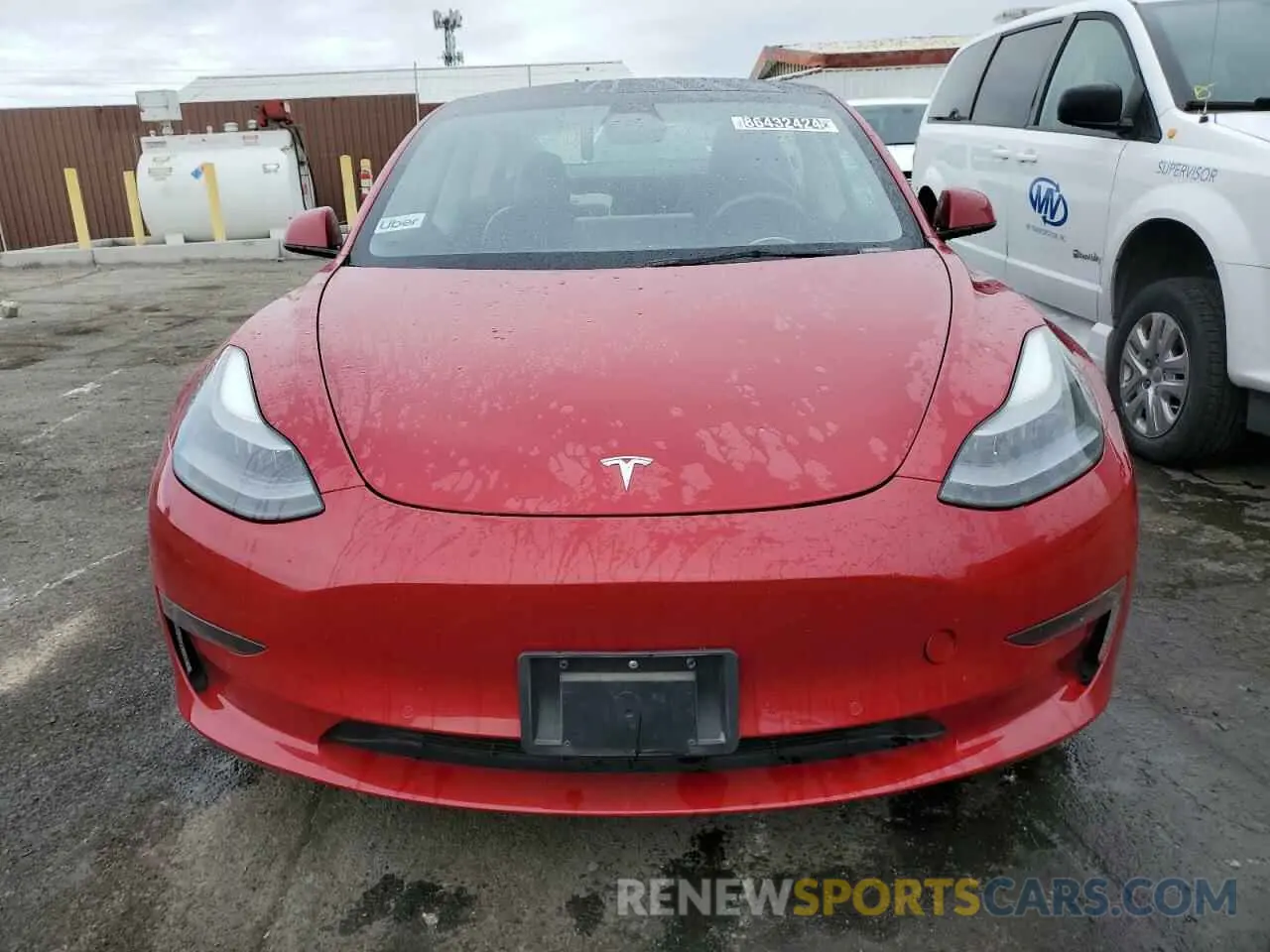 5 fotografías del automóvil dañado 5YJ3E1EA6NF185878 TESLA MODEL 3 2022