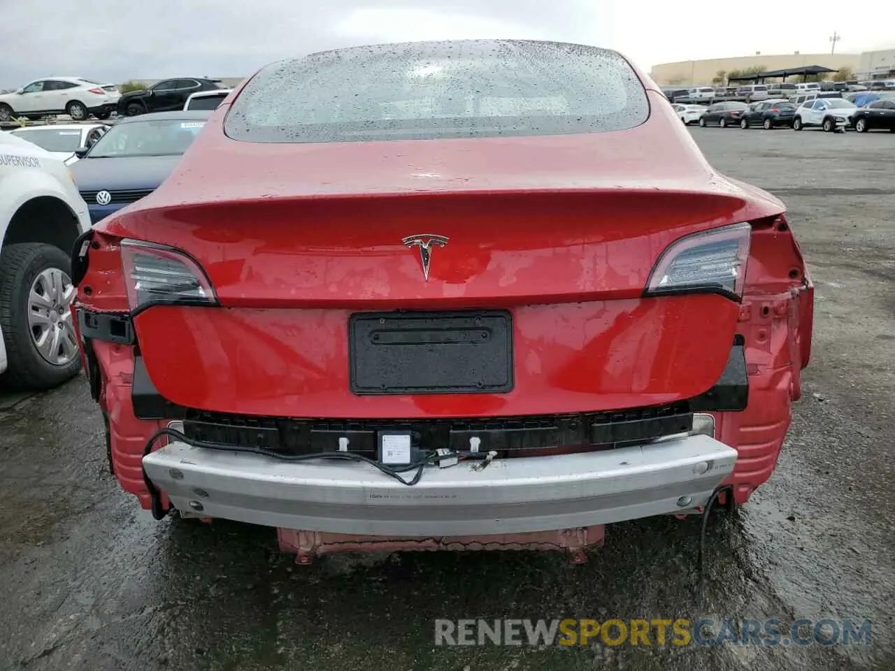 6 fotografías del automóvil dañado 5YJ3E1EA6NF185878 TESLA MODEL 3 2022
