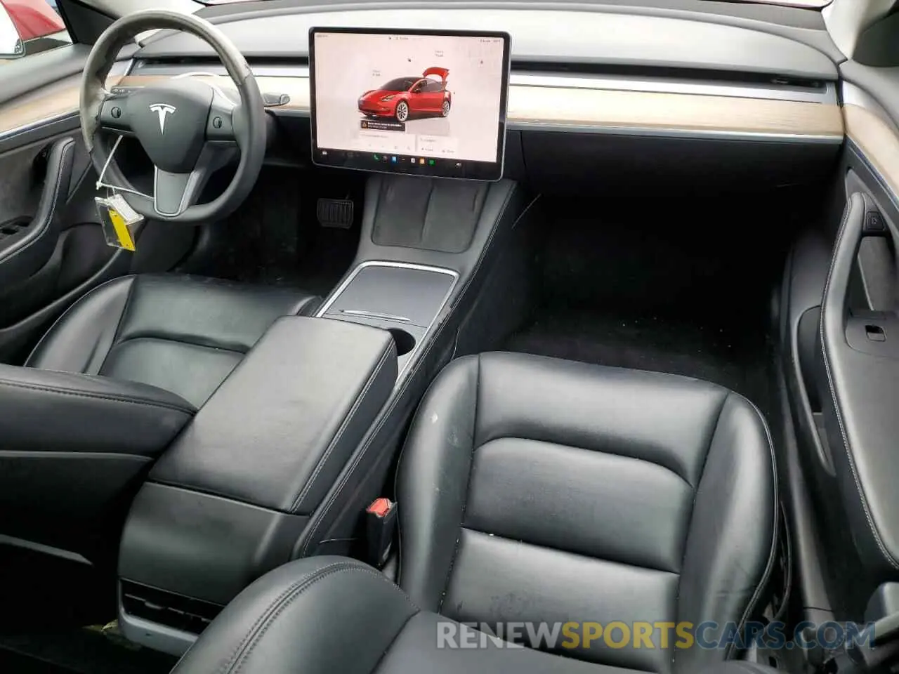 8 fotografías del automóvil dañado 5YJ3E1EA6NF185878 TESLA MODEL 3 2022