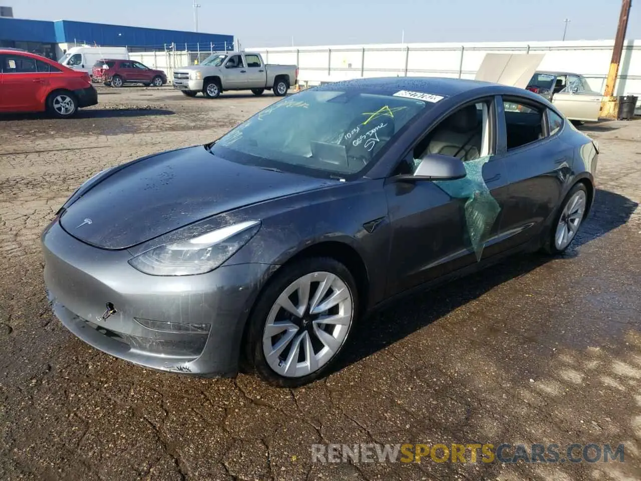 1 fotografías del automóvil dañado 5YJ3E1EA6NF188098 TESLA MODEL 3 2022