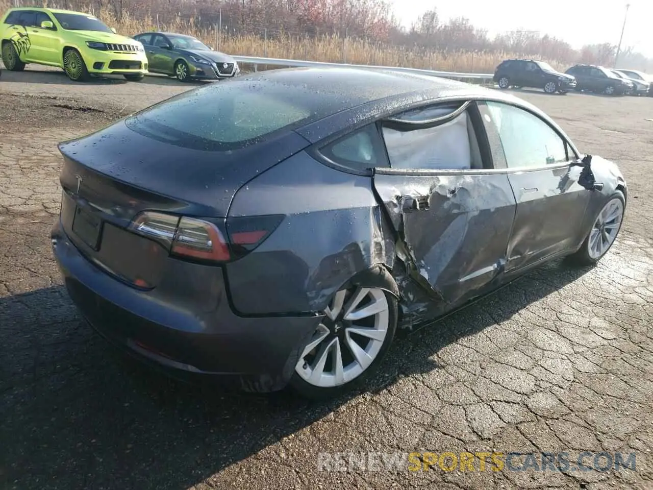 3 fotografías del automóvil dañado 5YJ3E1EA6NF188098 TESLA MODEL 3 2022