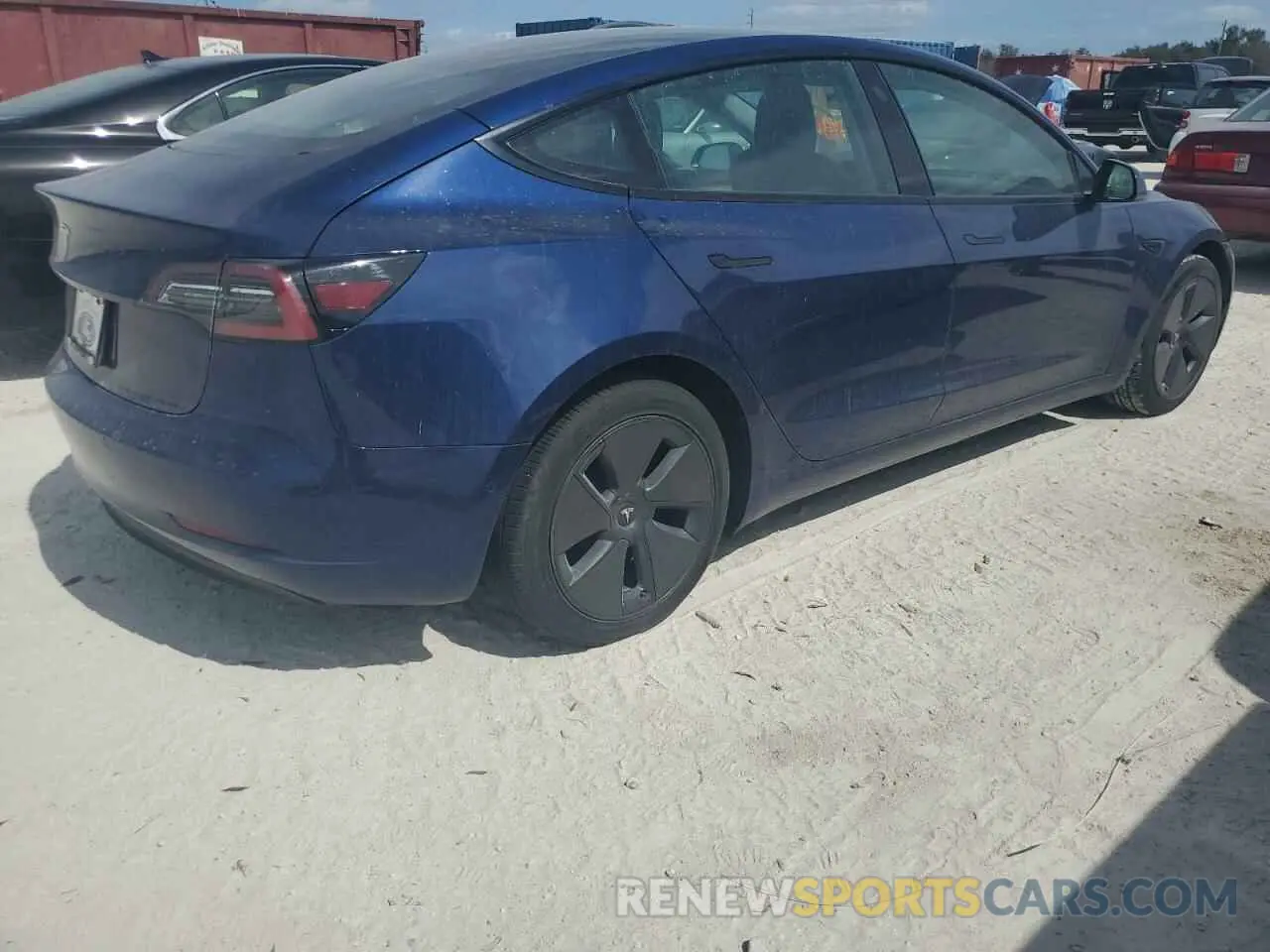 3 fotografías del automóvil dañado 5YJ3E1EA6NF189333 TESLA MODEL 3 2022