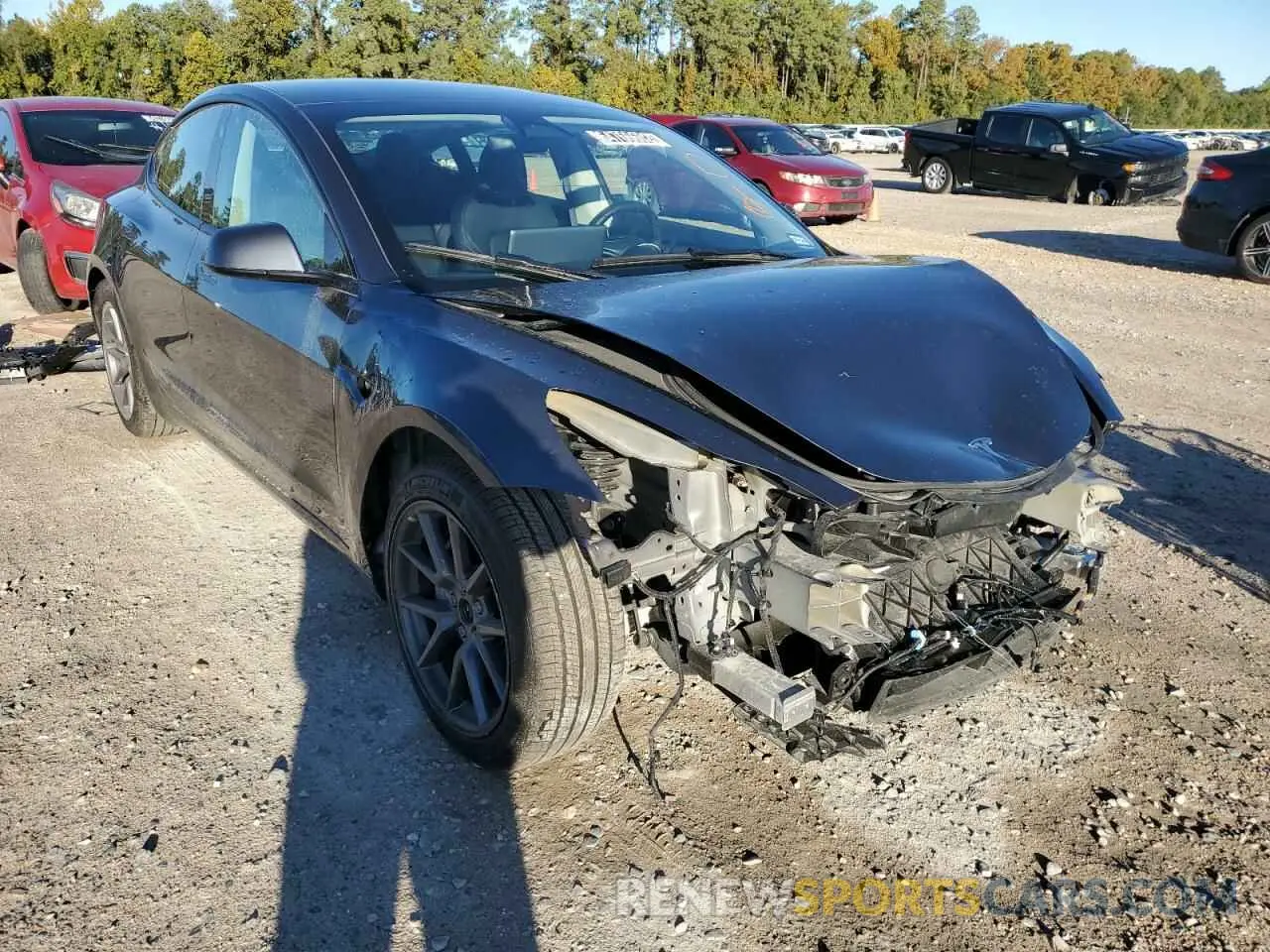1 fotografías del automóvil dañado 5YJ3E1EA6NF189980 TESLA MODEL 3 2022