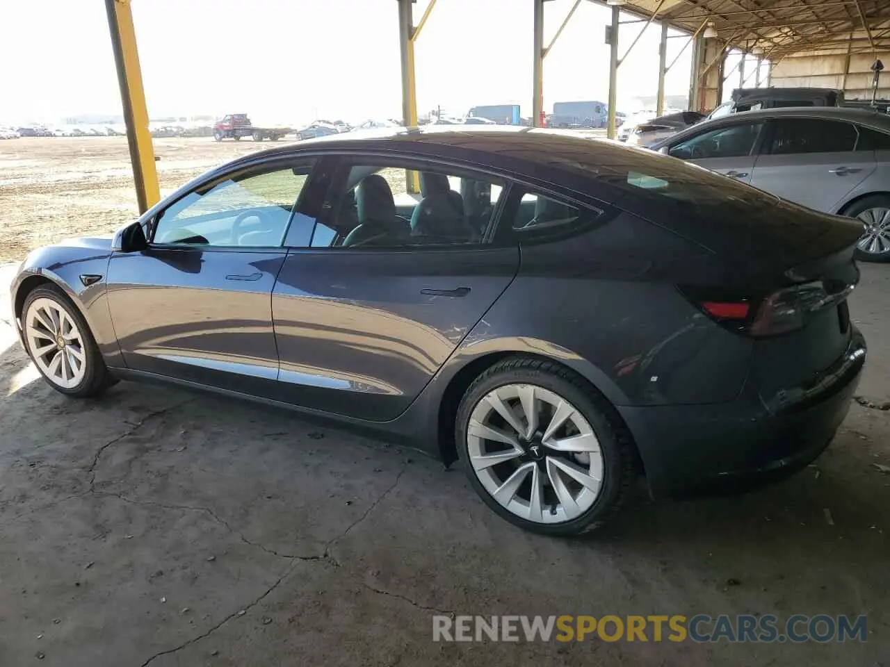 2 fotografías del automóvil dañado 5YJ3E1EA6NF191423 TESLA MODEL 3 2022