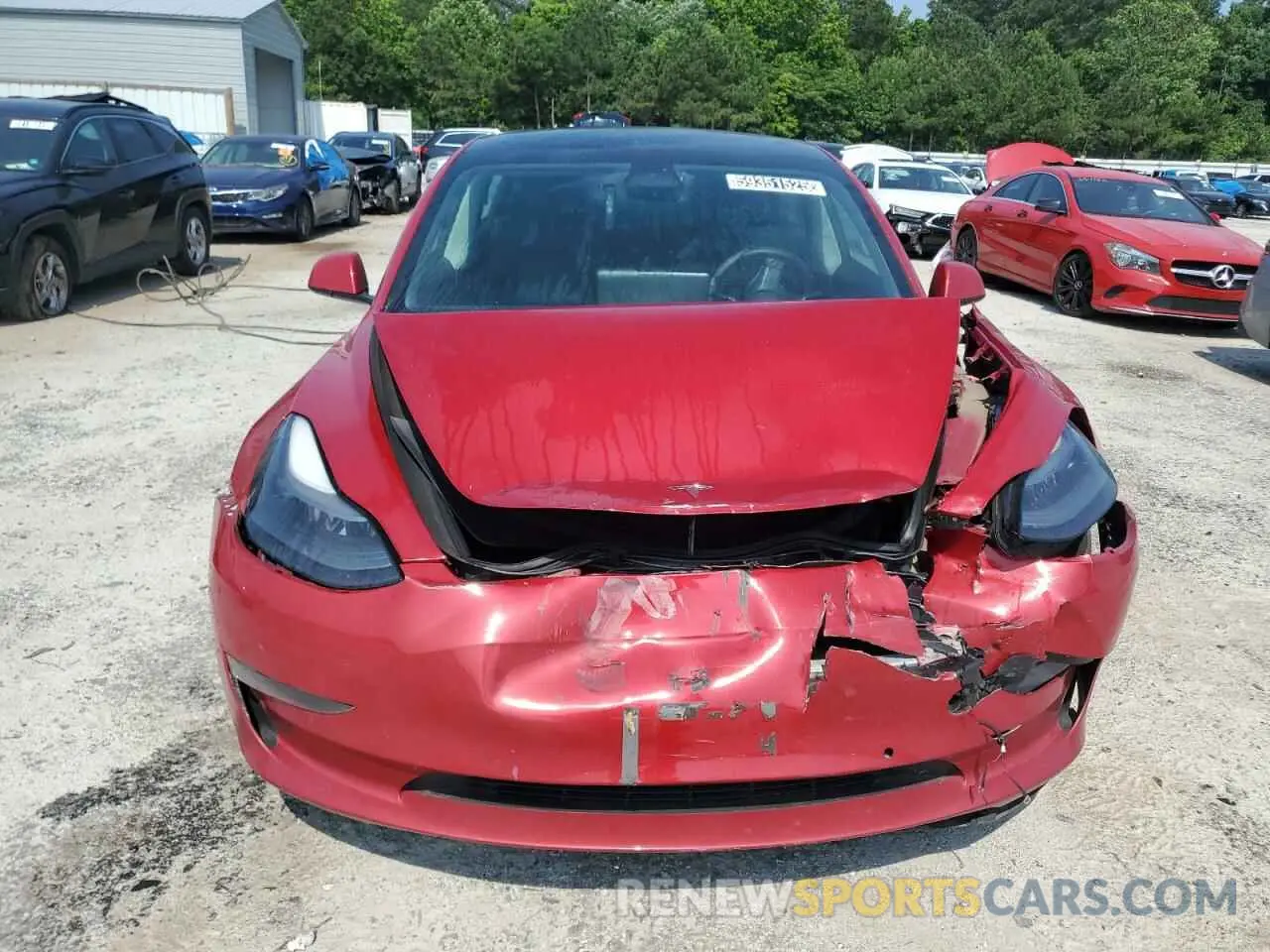 5 fotografías del automóvil dañado 5YJ3E1EA6NF192023 TESLA MODEL 3 2022
