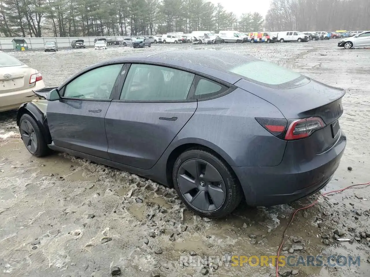2 fotografías del automóvil dañado 5YJ3E1EA6NF197819 TESLA MODEL 3 2022