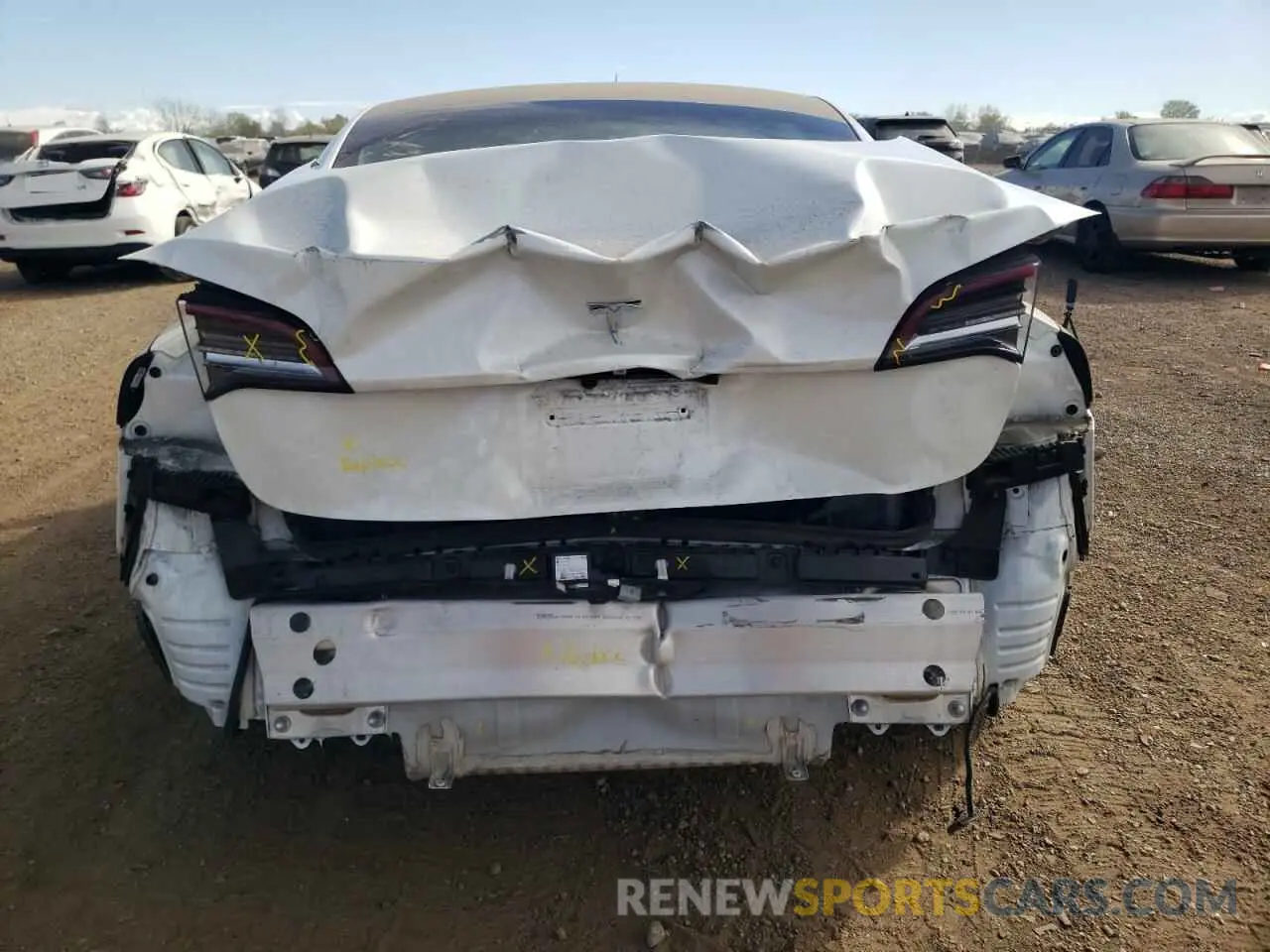 6 fotografías del automóvil dañado 5YJ3E1EA6NF231046 TESLA MODEL 3 2022