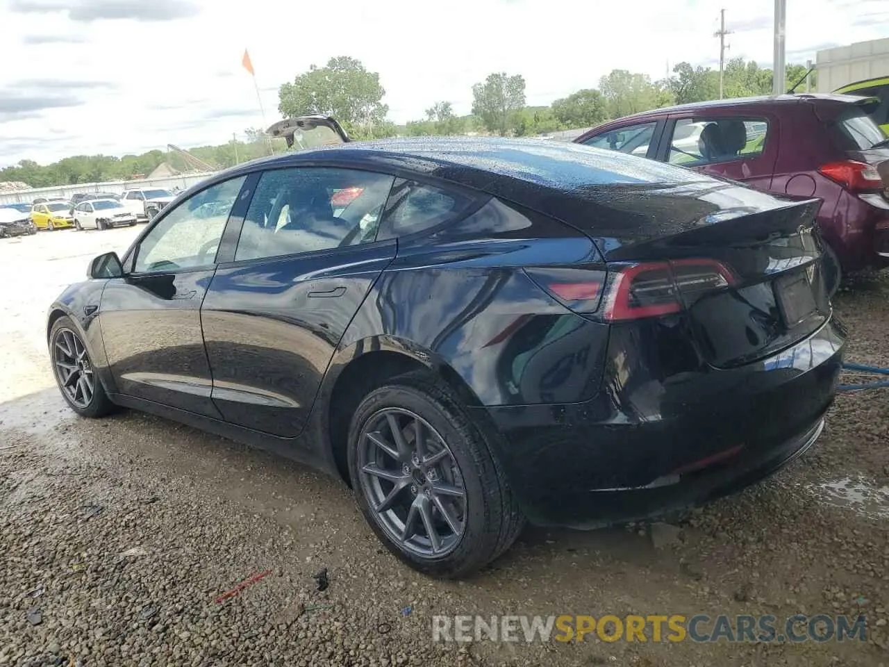 2 fotografías del automóvil dañado 5YJ3E1EA6NF287553 TESLA MODEL 3 2022