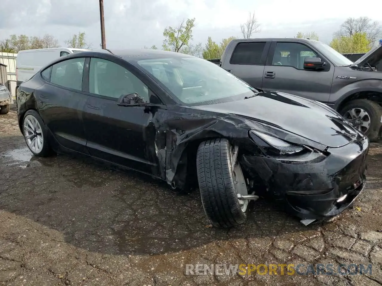 4 fotografías del automóvil dañado 5YJ3E1EA6NF289206 TESLA MODEL 3 2022