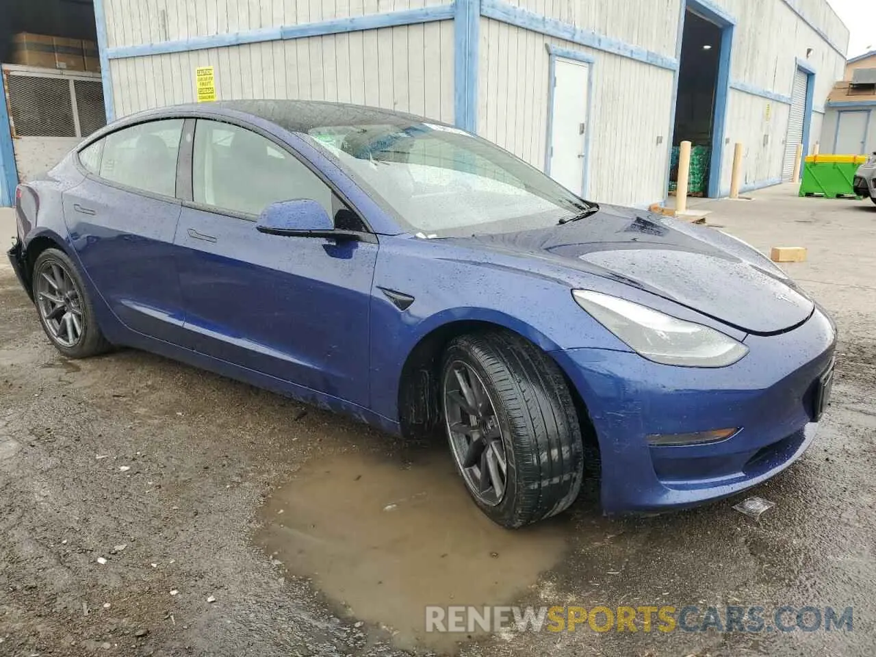 4 fotografías del automóvil dañado 5YJ3E1EA6NF291246 TESLA MODEL 3 2022