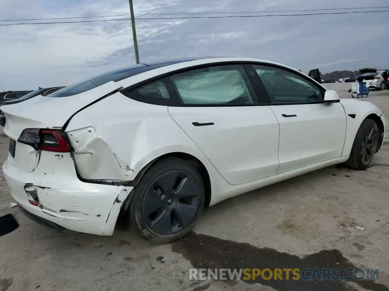3 fotografías del automóvil dañado 5YJ3E1EA6NF302133 TESLA MODEL 3 2022