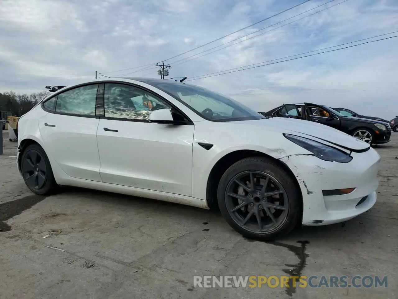 4 fotografías del automóvil dañado 5YJ3E1EA6NF302133 TESLA MODEL 3 2022