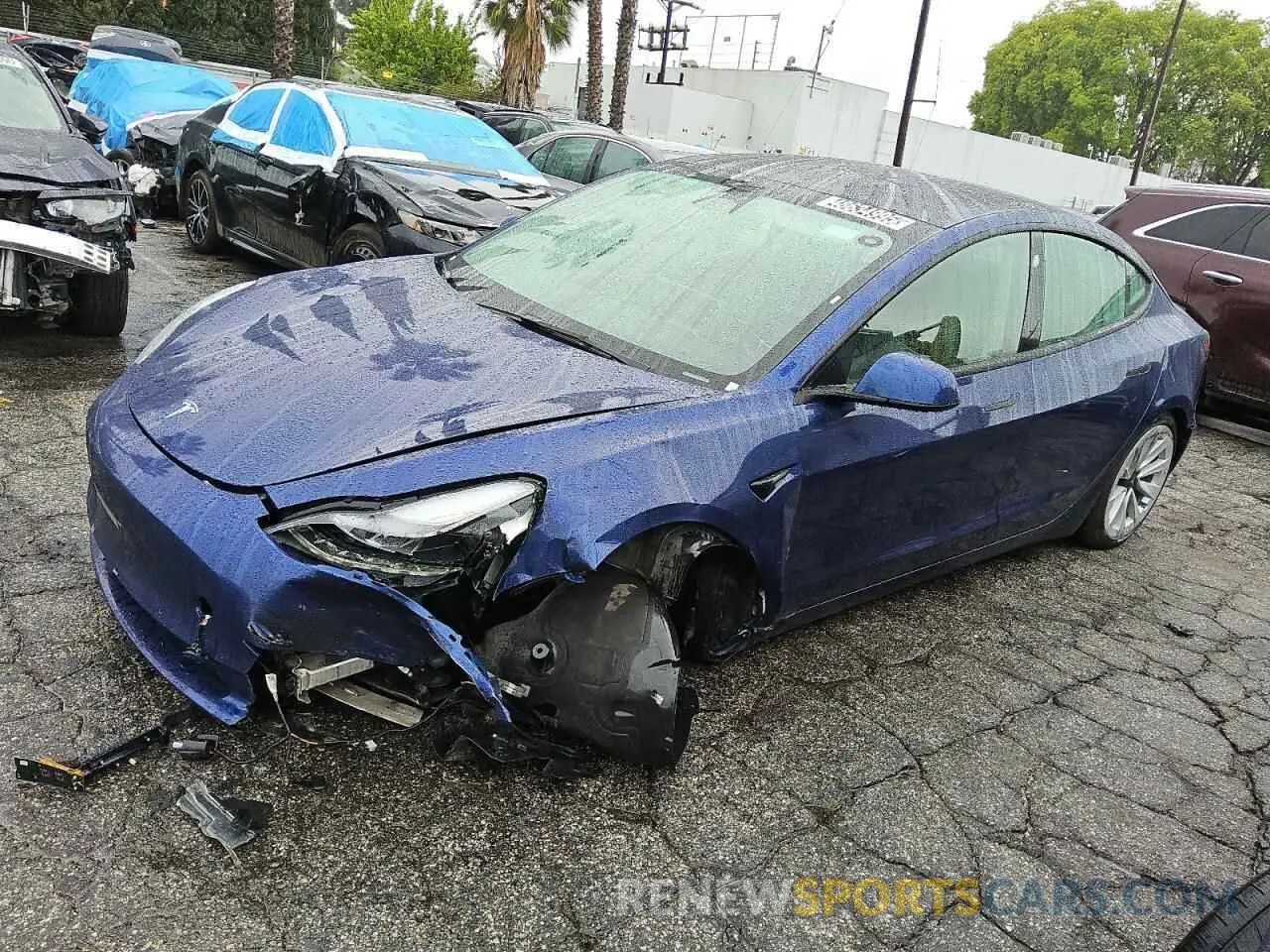 1 fotografías del automóvil dañado 5YJ3E1EA6NF304433 TESLA MODEL 3 2022