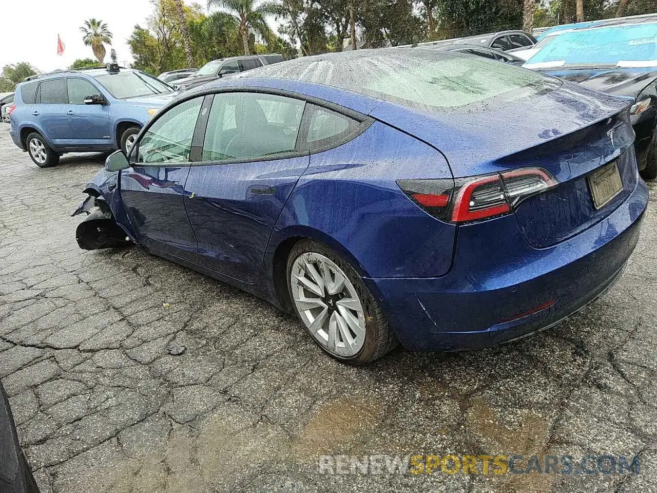2 fotografías del automóvil dañado 5YJ3E1EA6NF304433 TESLA MODEL 3 2022