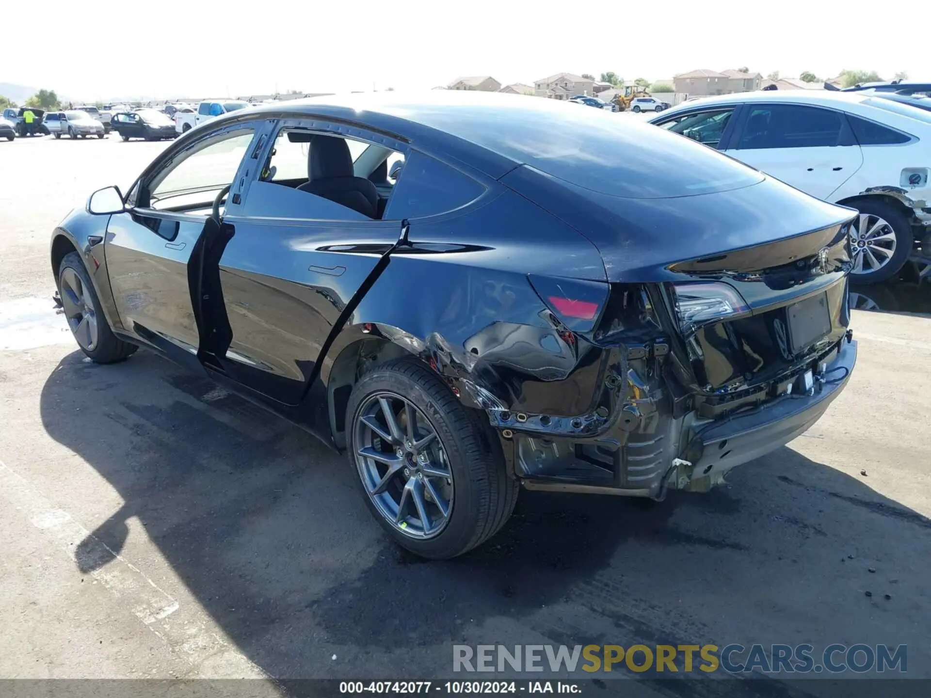 3 fotografías del automóvil dañado 5YJ3E1EA6NF352191 TESLA MODEL 3 2022