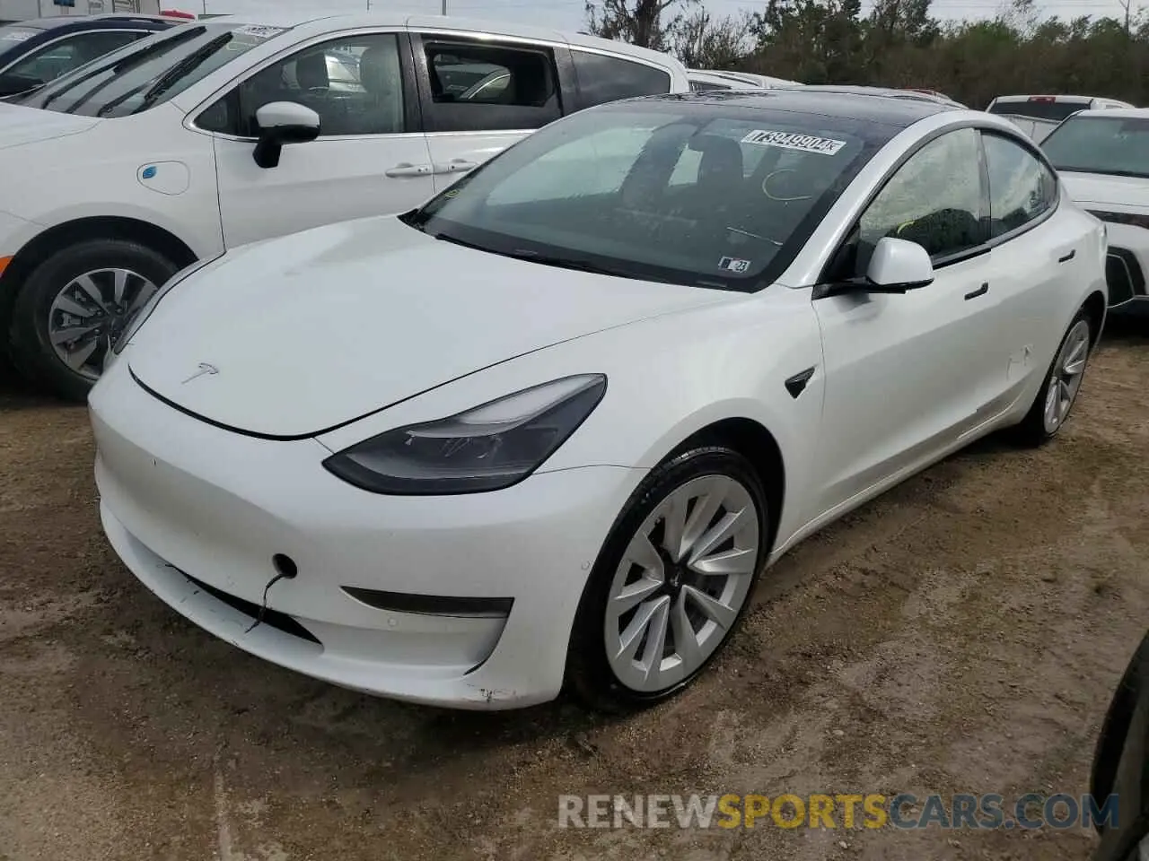 1 fotografías del automóvil dañado 5YJ3E1EA6NF368696 TESLA MODEL 3 2022