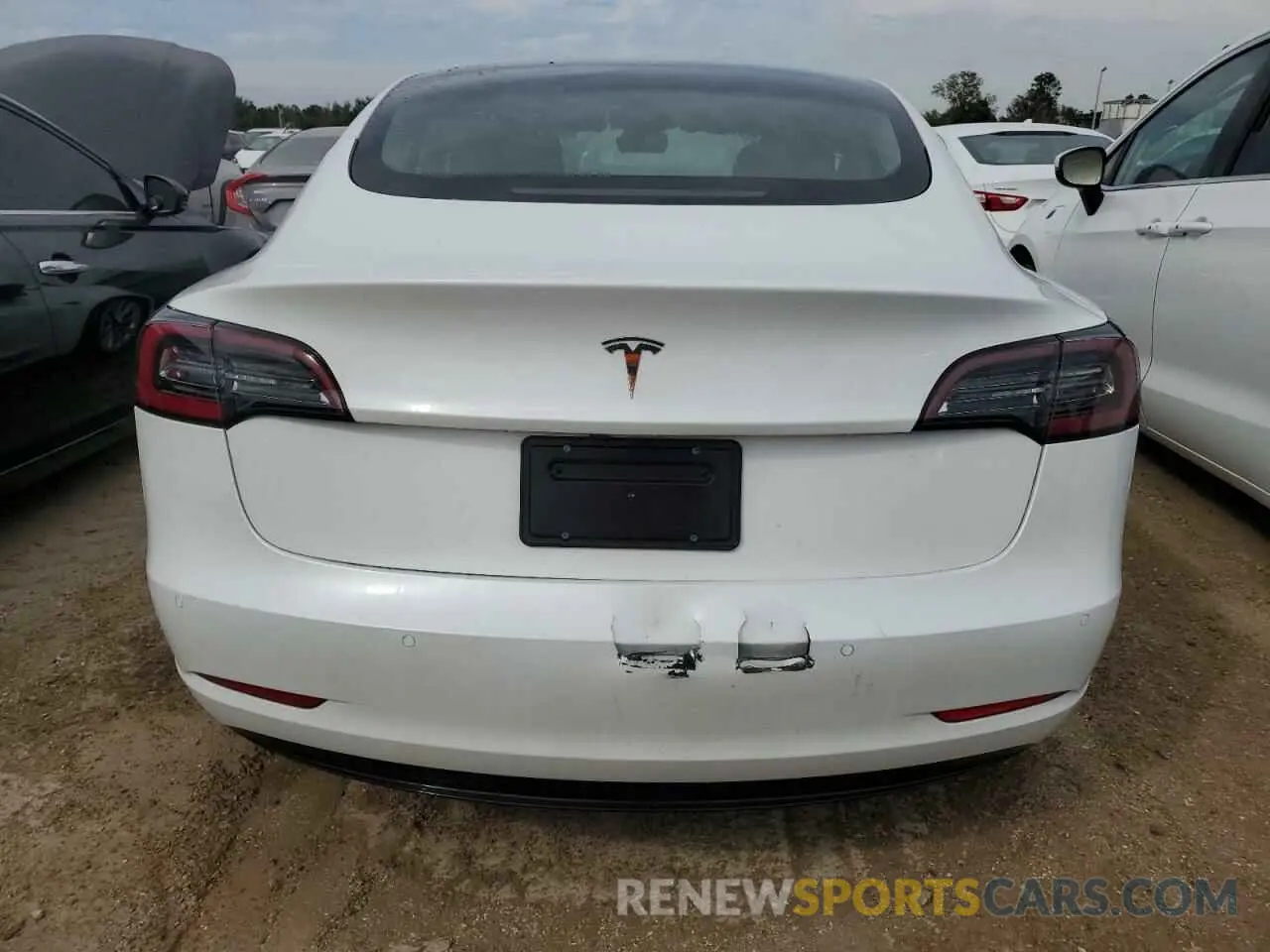 6 fotografías del automóvil dañado 5YJ3E1EA6NF368696 TESLA MODEL 3 2022