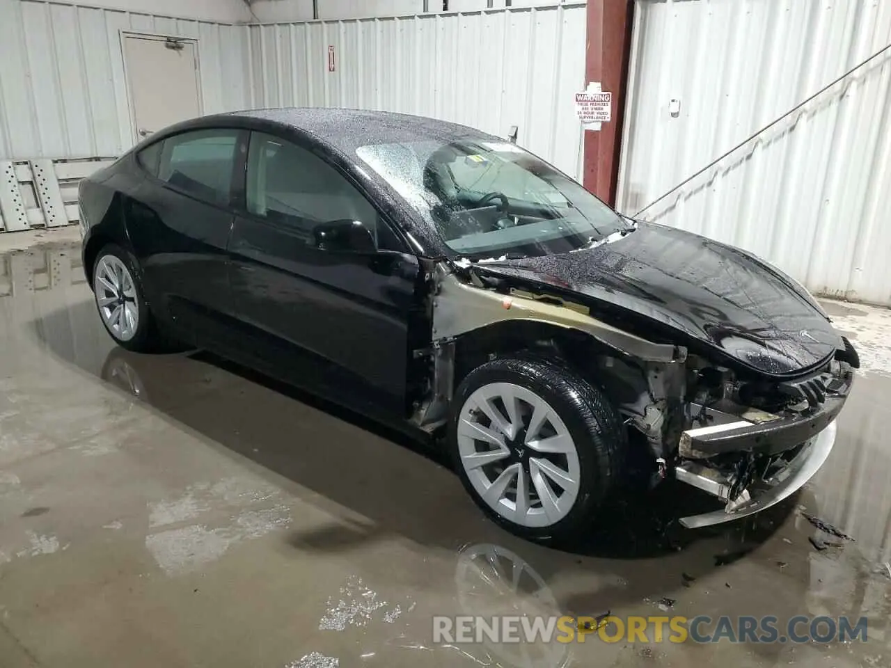 4 fotografías del automóvil dañado 5YJ3E1EA6NF369055 TESLA MODEL 3 2022