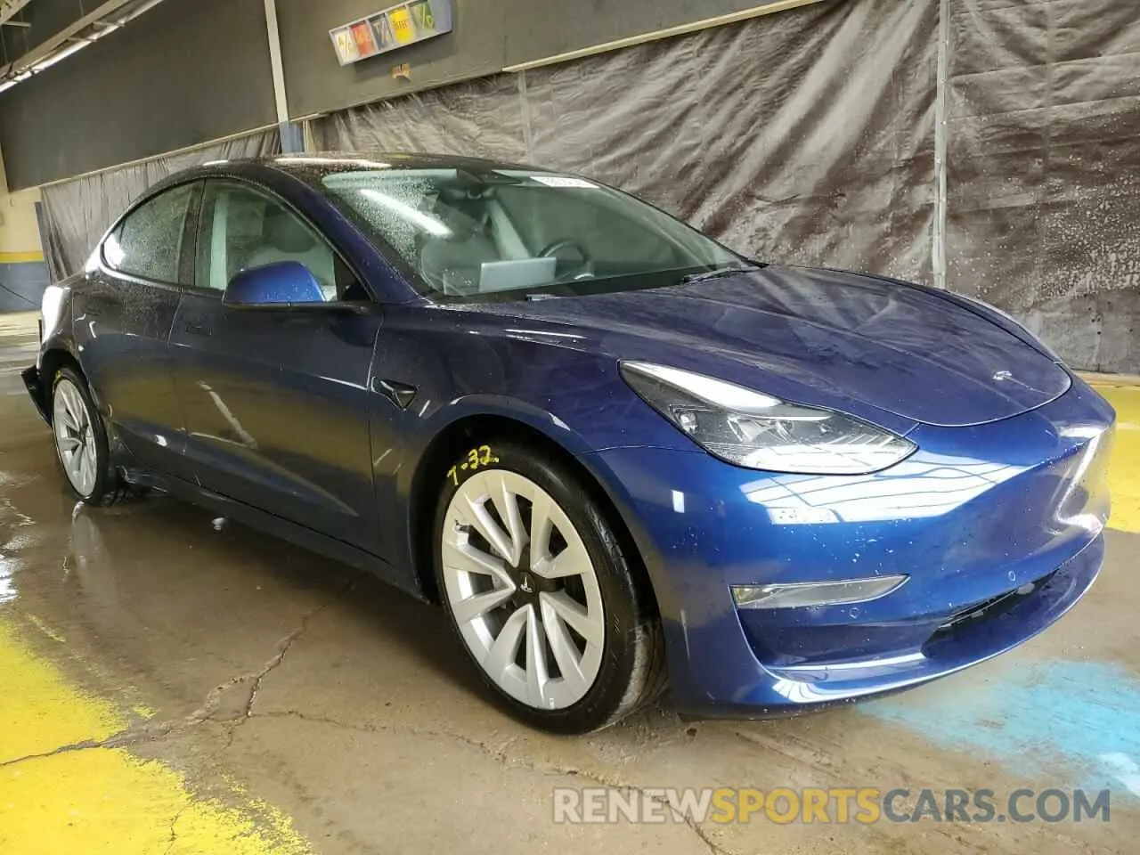 4 fotografías del automóvil dañado 5YJ3E1EA6NF369198 TESLA MODEL 3 2022
