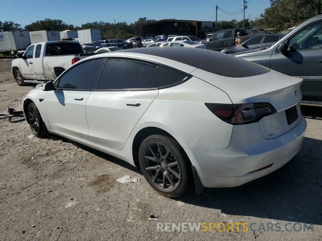 2 fotografías del automóvil dañado 5YJ3E1EA6NF370867 TESLA MODEL 3 2022