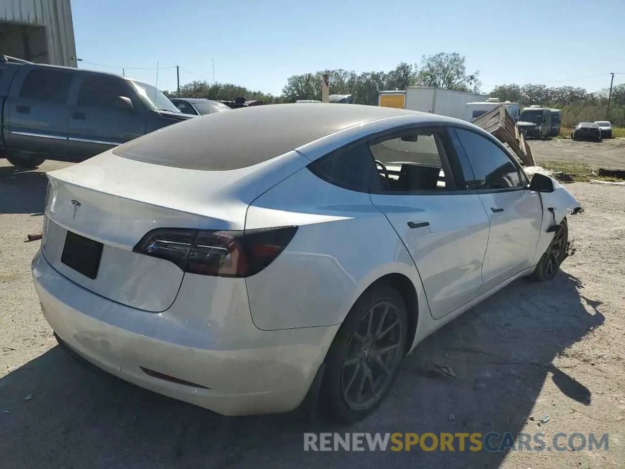 3 fotografías del automóvil dañado 5YJ3E1EA6NF370867 TESLA MODEL 3 2022