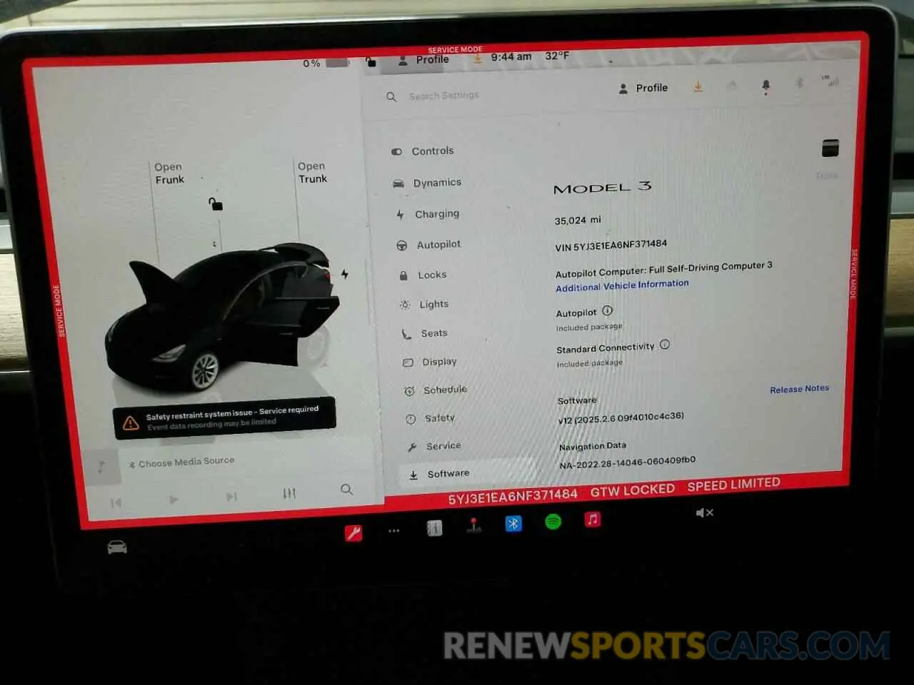 9 fotografías del automóvil dañado 5YJ3E1EA6NF371484 TESLA MODEL 3 2022