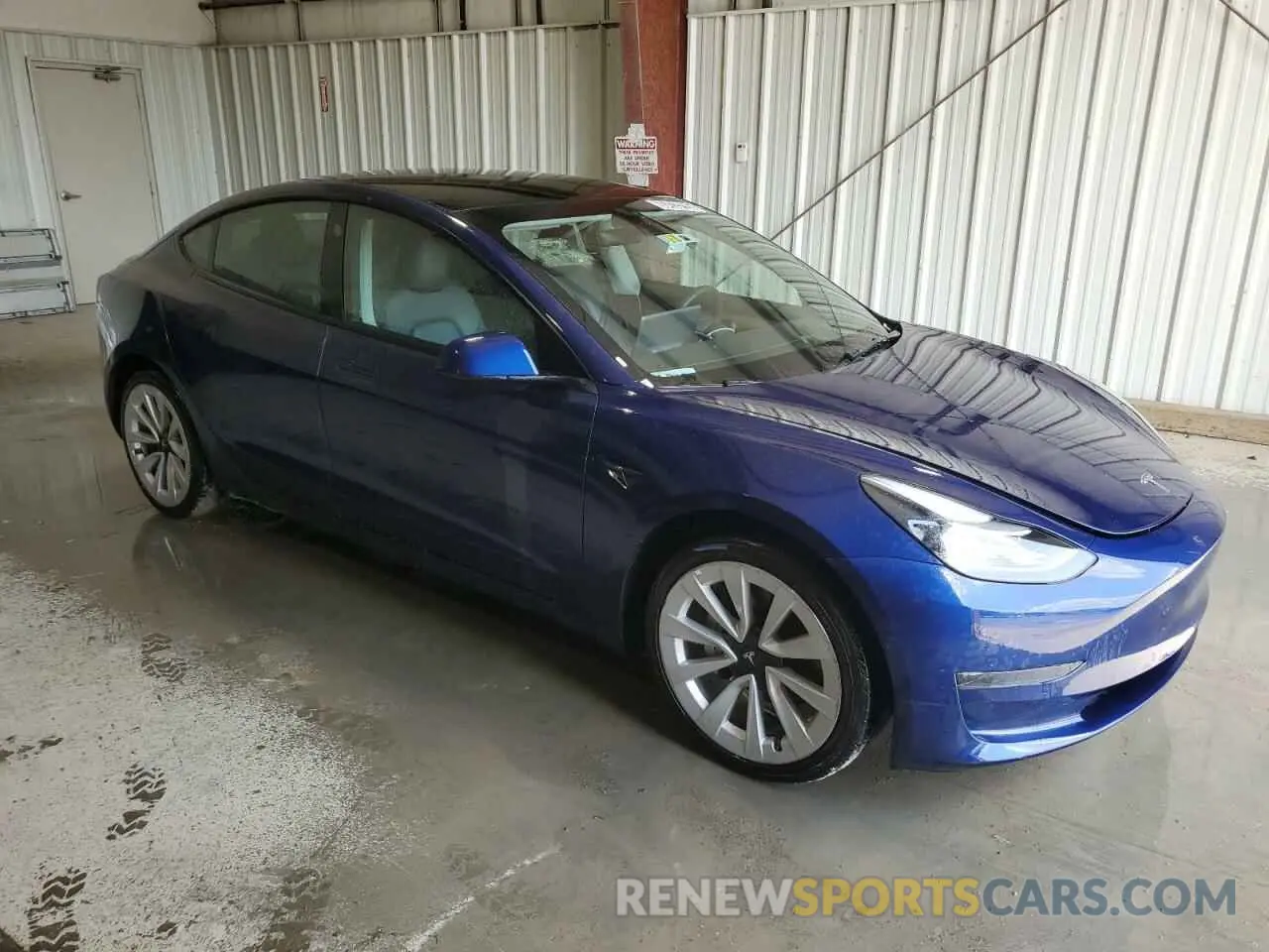 4 fotografías del automóvil dañado 5YJ3E1EA6NF371923 TESLA MODEL 3 2022