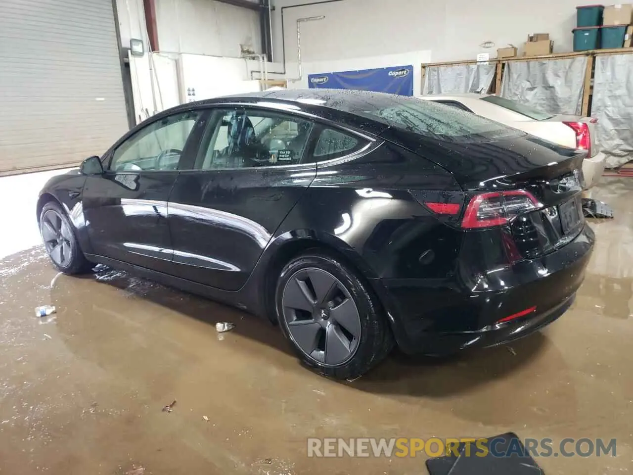 2 fotografías del automóvil dañado 5YJ3E1EA6NF372361 TESLA MODEL 3 2022