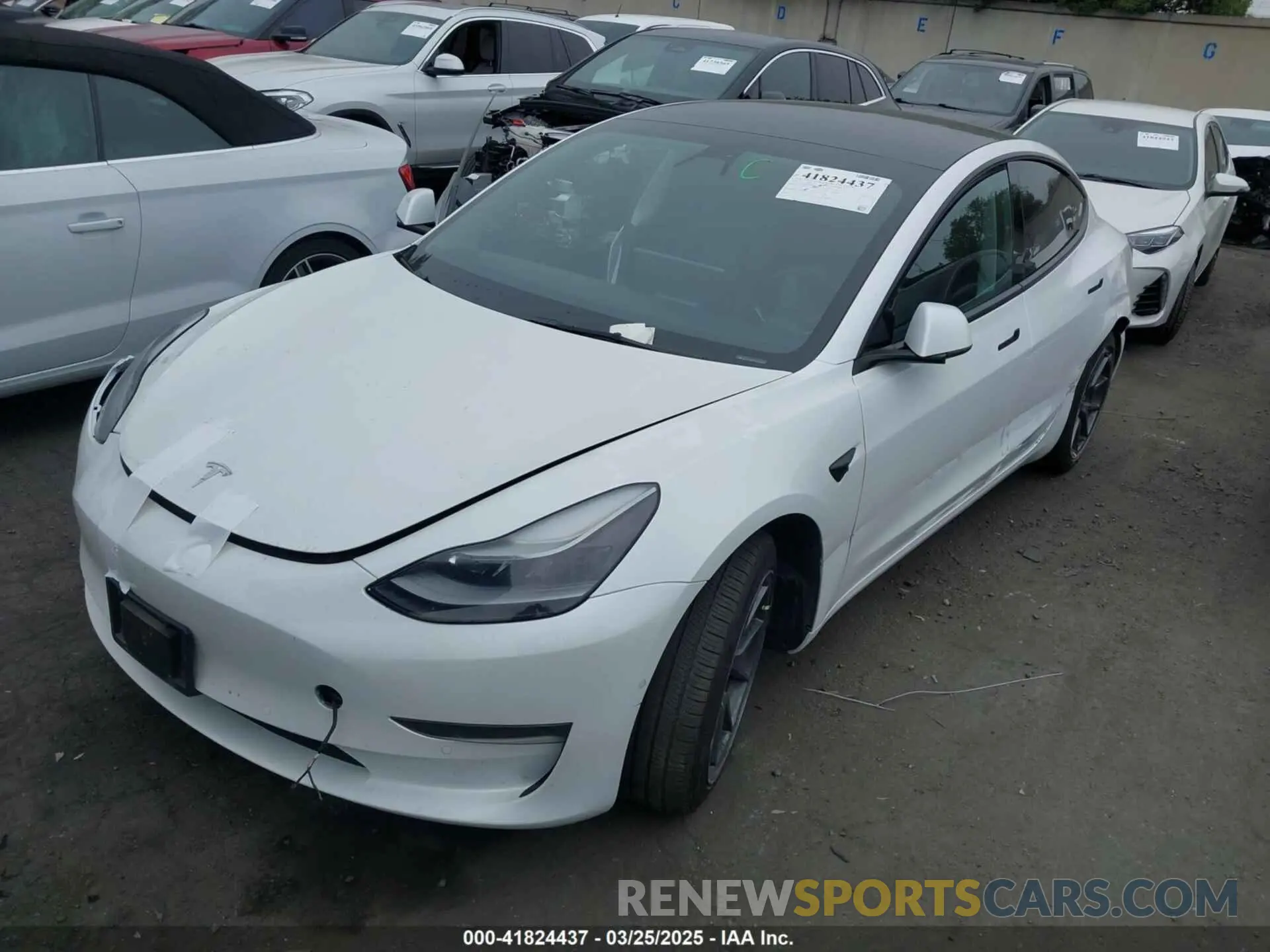 2 fotografías del automóvil dañado 5YJ3E1EA7NF108758 TESLA MODEL 3 2022