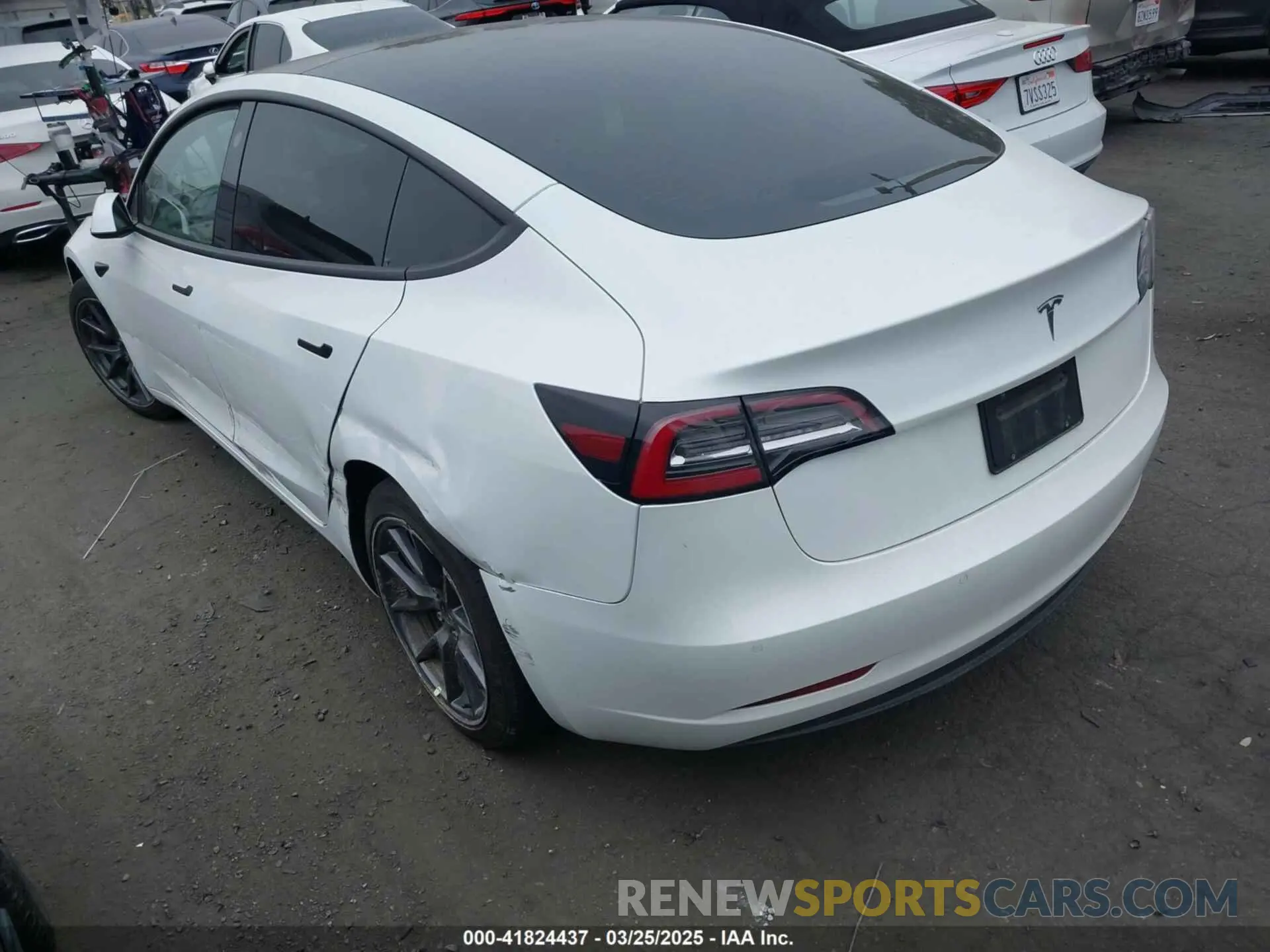 3 fotografías del automóvil dañado 5YJ3E1EA7NF108758 TESLA MODEL 3 2022