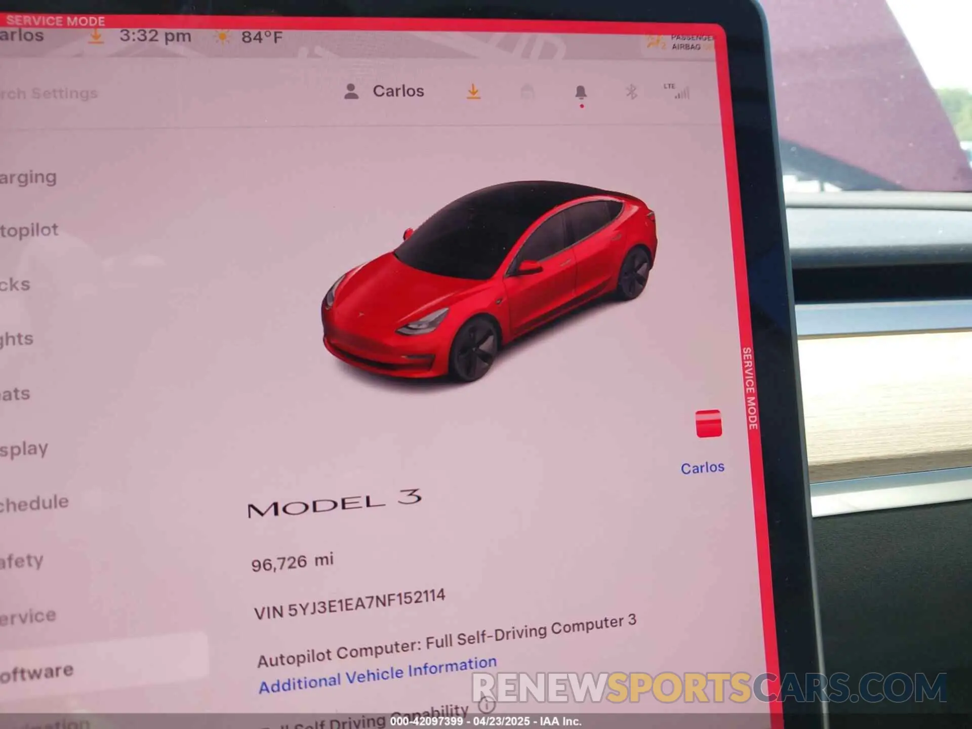 7 fotografías del automóvil dañado 5YJ3E1EA7NF152114 TESLA MODEL 3 2022