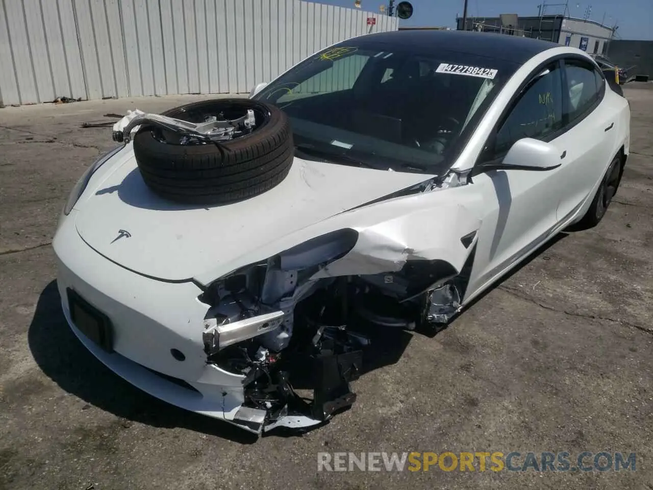 2 fotografías del automóvil dañado 5YJ3E1EA7NF159340 TESLA MODEL 3 2022