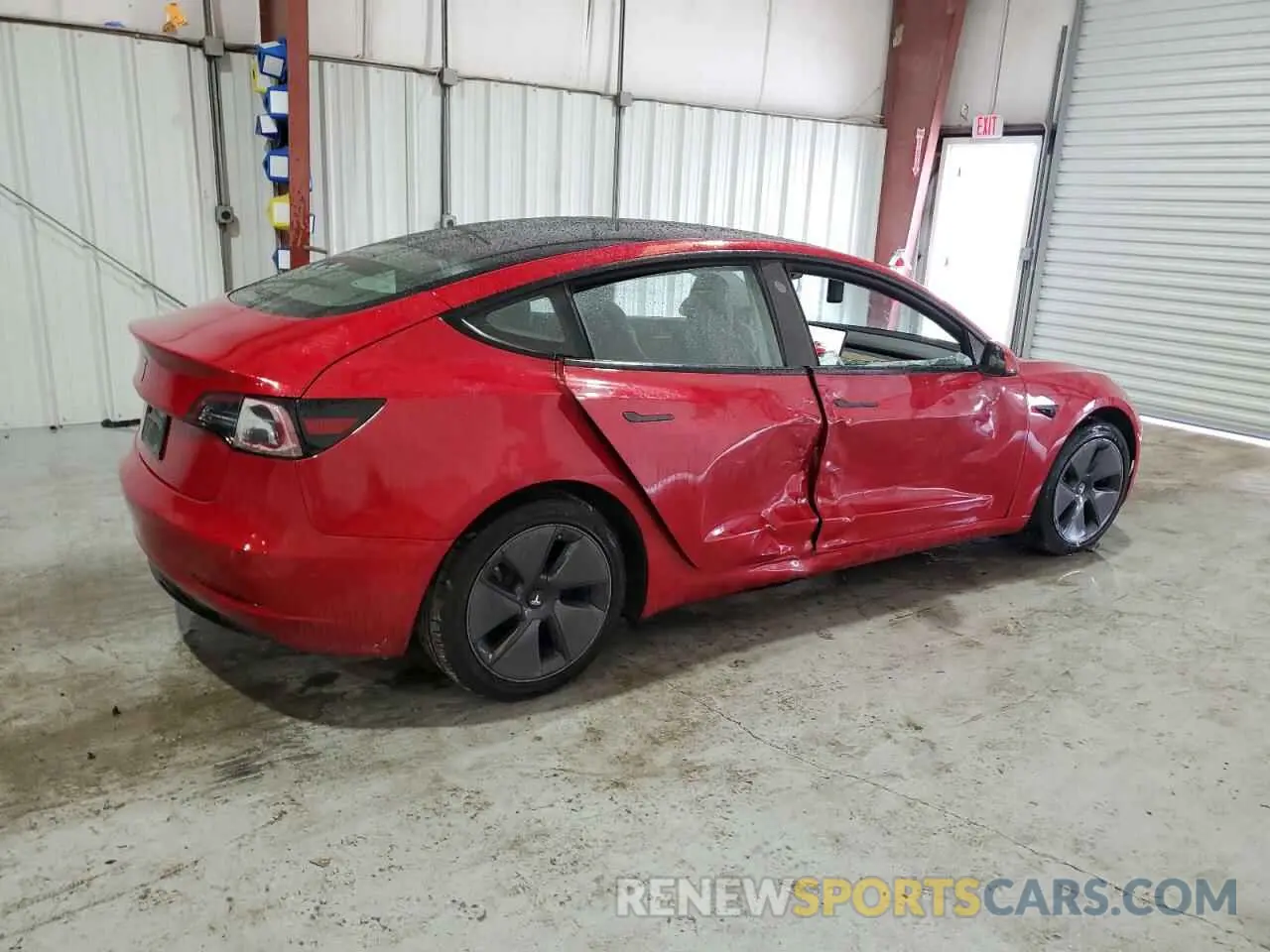 3 fotografías del automóvil dañado 5YJ3E1EA7NF185727 TESLA MODEL 3 2022