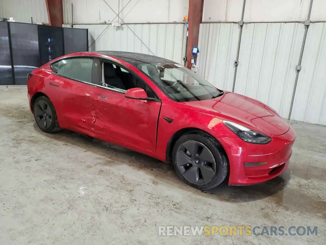 4 fotografías del automóvil dañado 5YJ3E1EA7NF185727 TESLA MODEL 3 2022