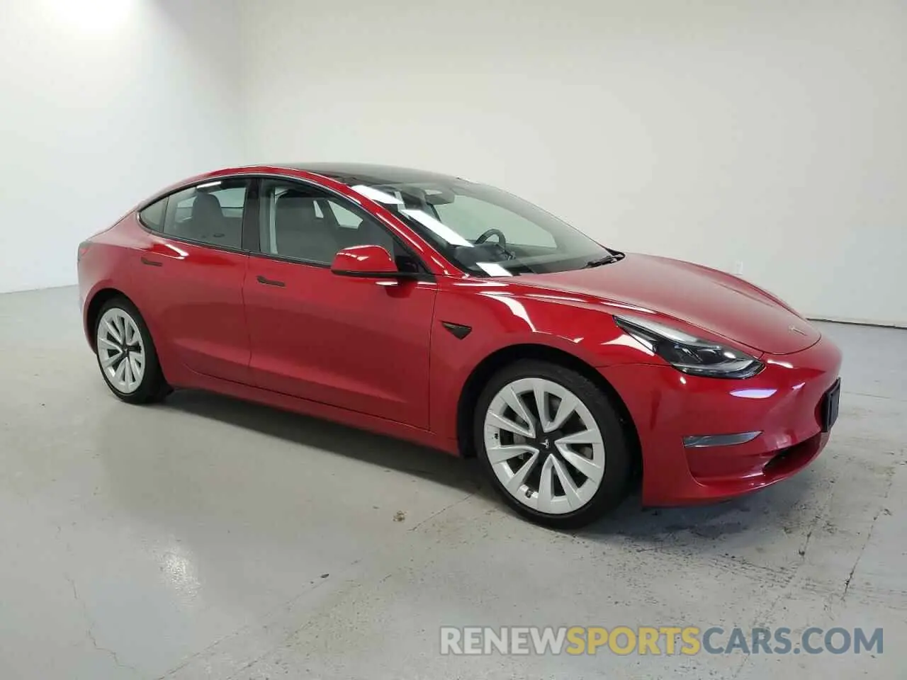 4 fotografías del automóvil dañado 5YJ3E1EA7NF188899 TESLA MODEL 3 2022