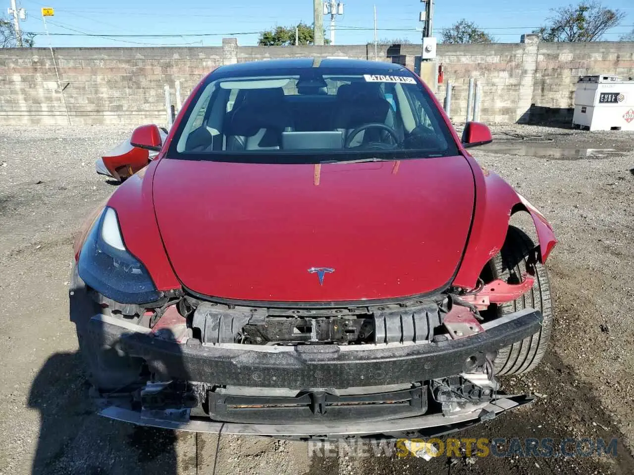 5 fotografías del automóvil dañado 5YJ3E1EA7NF191916 TESLA MODEL 3 2022