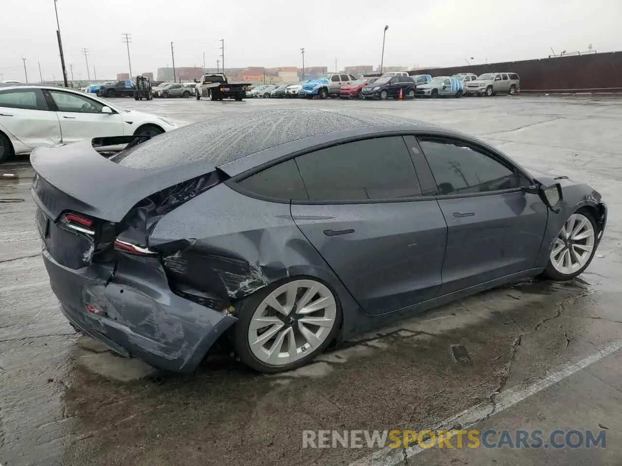 3 fotografías del automóvil dañado 5YJ3E1EA7NF209251 TESLA MODEL 3 2022