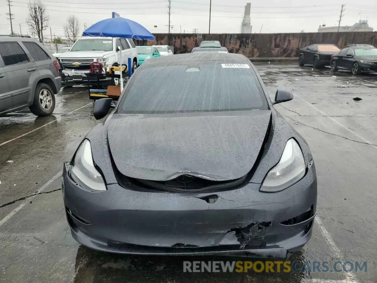 5 fotografías del automóvil dañado 5YJ3E1EA7NF209251 TESLA MODEL 3 2022