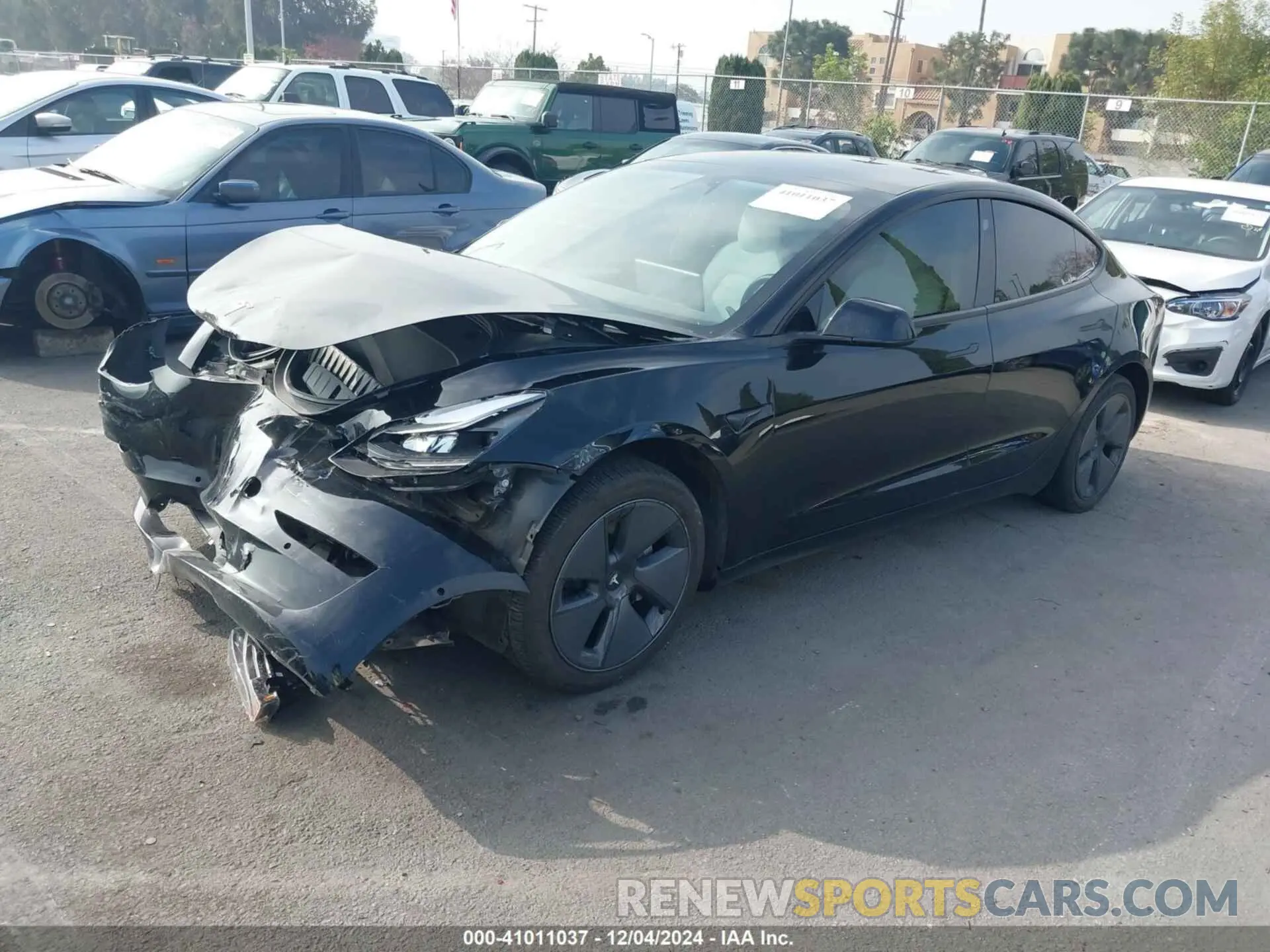2 fotografías del automóvil dañado 5YJ3E1EA7NF248339 TESLA MODEL 3 2022