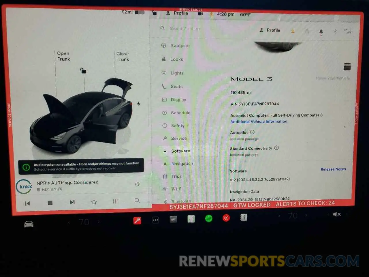 9 fotografías del automóvil dañado 5YJ3E1EA7NF287044 TESLA MODEL 3 2022